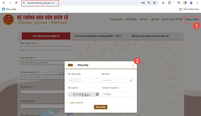 Kiểm tra tình trạng tài khoản trên Cổng thông tin Hóa đơn điện tử
